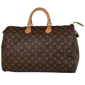Louis Vuitton Speedy 40 Boston Bag Commuter Handbag Monogram Brown